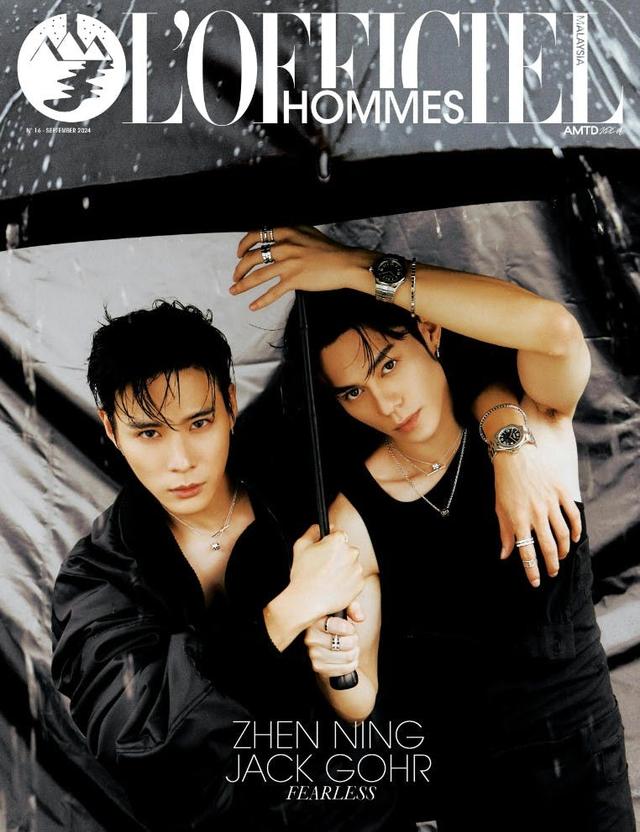 L'Officiel Hommes September 2024 featuring Jack Goh and Zhen Ning